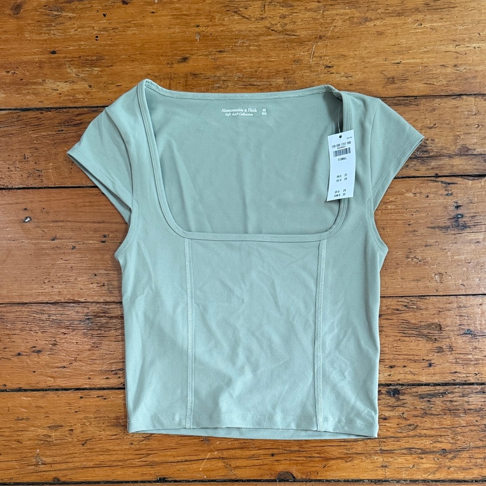 Abercrombie & Fitch Light Green Crop Top